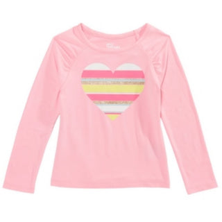 Epic Threads Toddler Girl's Striped Heart T-Shirt Pink Size 4T