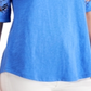 Charter Club Women's Cotton Lace TrimTop Blue Size XS