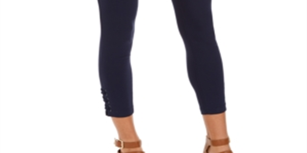 Style & Co Women's Cropped Utility Pants Blue Size 12