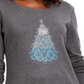 Karen Scott Women's Cotton Holiday Print T-Shirt Gray Size -Petite S