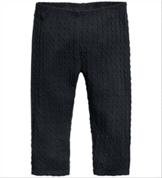First Impressions Baby Girl's Textured Leggings  Black Size 3-6M