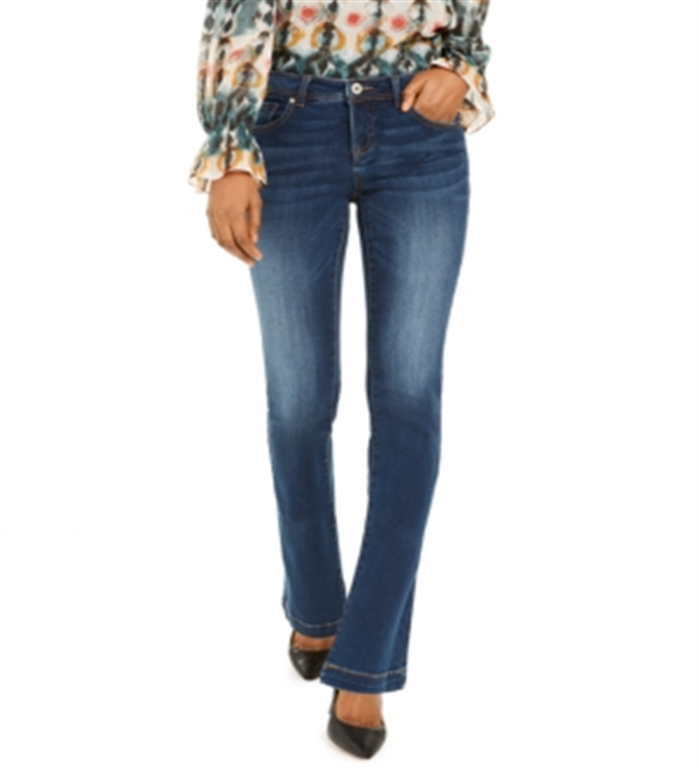 INC International Concepts Women's Bootcut Tummy Control Jeans  Blue Size 0P