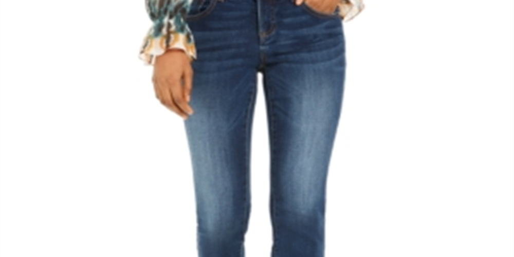 INC International Concepts Women's Bootcut Tummy Control Jeans  Blue Size 0P