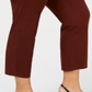 Alfani Women's Solid Skinny Pants Brown Size 18W