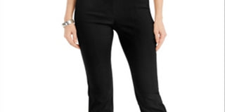 Charter Club Women's Cambridge Straight Leg Pants Black Size 4