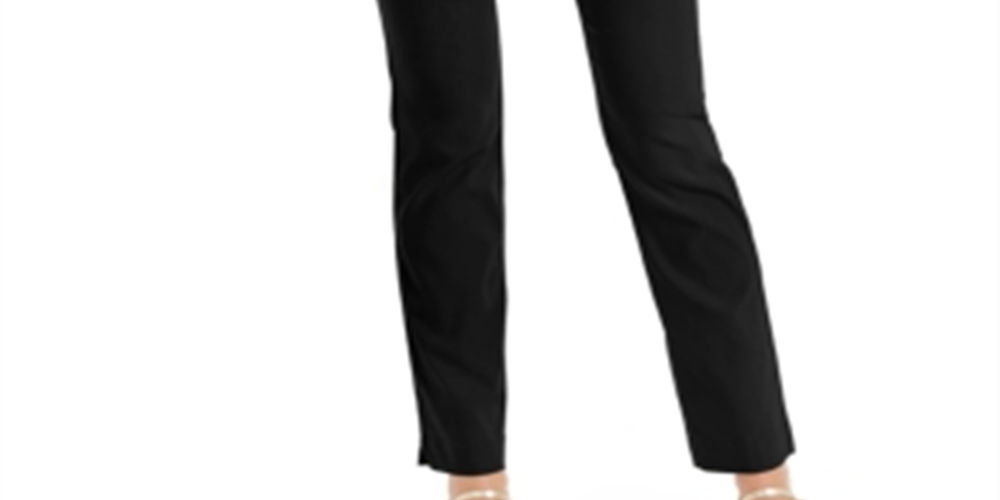 Charter Club Women's Cambridge Straight Leg Pants Black Size 4