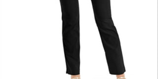Charter Club Women's Cambridge Straight Leg Pants Black Size 4
