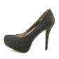 Material Girl Women's Krisp Fabric Platform Heel Black Size 2XL