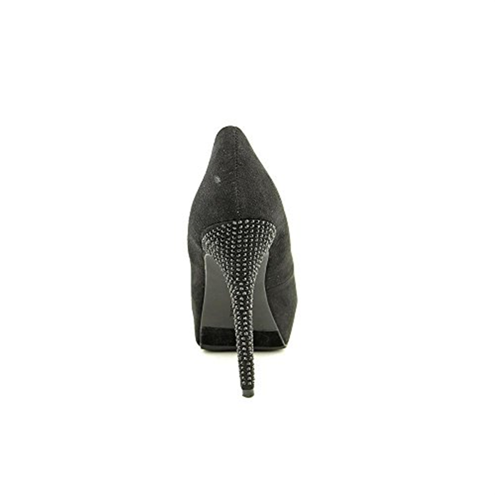 Material Girl Women's Krisp Fabric Platform Heel Black Size 2XL