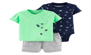 Carter's Baby Boy's 3-pc. Bodysuit Set-Baby Boys Green Size 6 Months