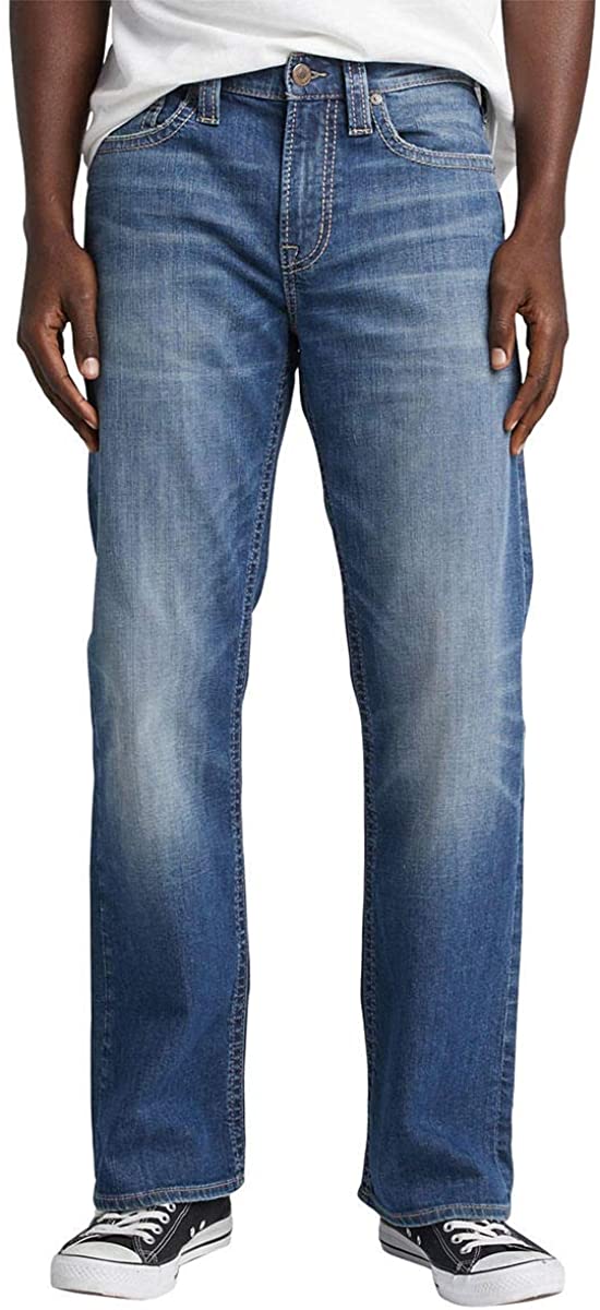 Silver Jeans Co. Men's Craig Easy Bootcut Fit Stretch Jeans Blue Size 40X30