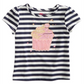 Epic Threads Little Girl's ca Striped Cupke T-Shirt White Size 6