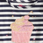 Epic Threads Little Girl's ca Striped Cupke T-Shirt White Size 6