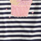 Epic Threads Little Girl's ca Striped Cupke T-Shirt White Size 6