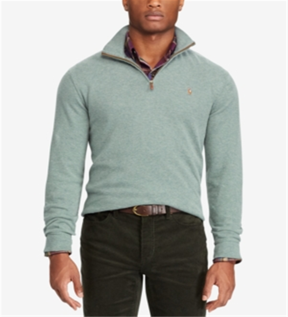Ralph Lauren Men's Estate Rib Pullover Sweater Blue Size XL