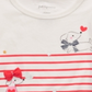 First Impressions Baby Girl's Dog Print Striped T-Shirt White Size 6-9 M