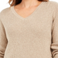 Karen Scott Women's Long Sleeve V Neck Sweater Brown Size Large