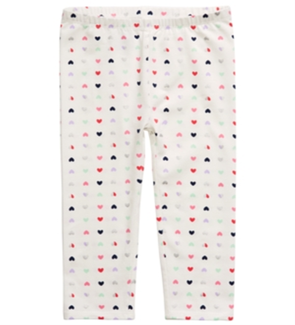 First Impressions Toddler Girl's Heart Print Leggings  White Size 3T