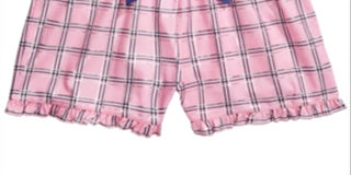 Max & Olivia Little & Big Girl's Plaid Pajama Shorts Pink Size -M 7/8