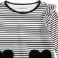 First Impressions Toddler Girl's Striped Hearts Cotton Tunic  Black Size 4 T