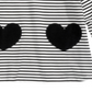 First Impressions Toddler Girl's Striped Hearts Cotton Tunic  Black Size 4 T
