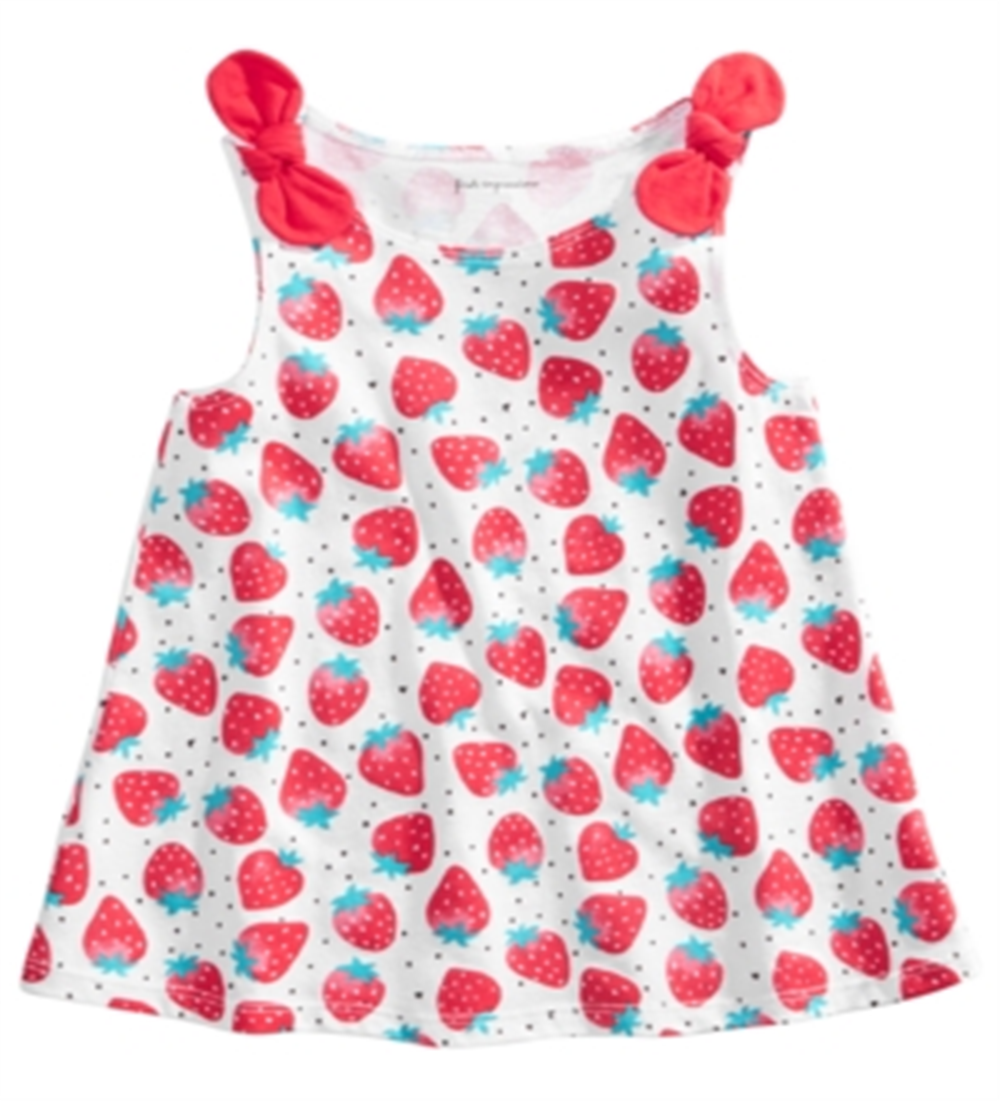 First Impressions Baby Girl's Strawberry Print Cotton Tunic  White Size 3-6M