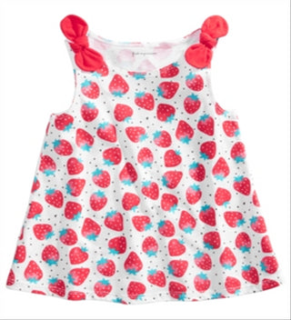 First Impressions Baby Girl's Strawberry Print Cotton Tunic  White Size 3-6M