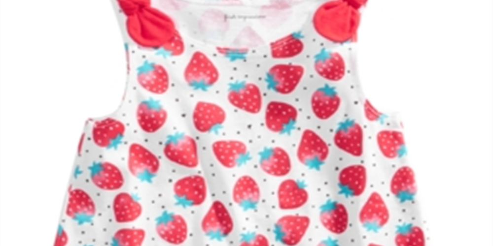 First Impressions Baby Girl's Strawberry Print Cotton Tunic  White Size 3-6M