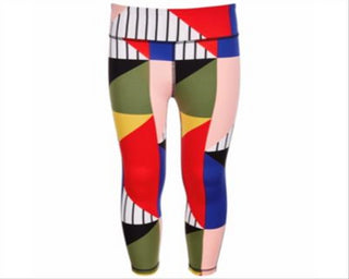 Ideology Big Girl's Colorblocked High Rise Ankle Leggings Black Size XL/16