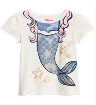 Epic Threads Toddler Girl's Mermaid Graphic T-Shirt White Size 3T