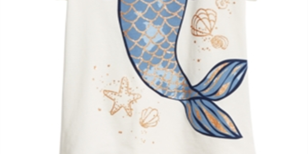 Epic Threads Toddler Girl's Mermaid Graphic T-Shirt White Size 3T