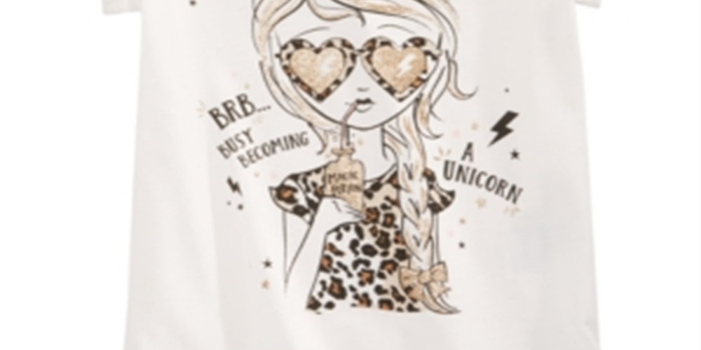 Epic Threads Little Girl's Becoming a Unicorn T-Shirt White Size 5
