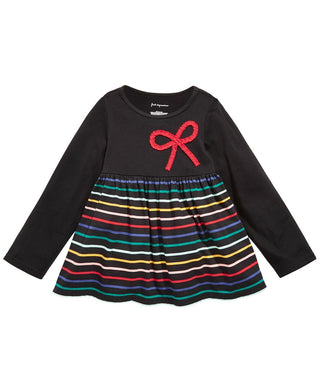 First Impressions Toddler Girl's Cotton Multicolored Stripe Tunic  Black Size 3T