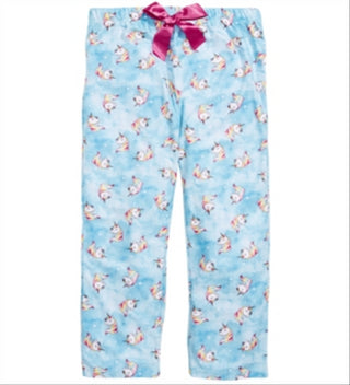 Max & Olivia Little & Big Girl's Unicorn Print Pajama Pants Blue Size M