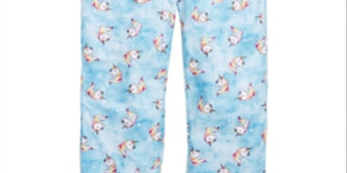 Max & Olivia Little & Big Girl's Unicorn Print Pajama Pants Blue Size M