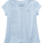 Tommy Hilfiger Big Girl's Cotton V Neck T-Shirt Blue Size S