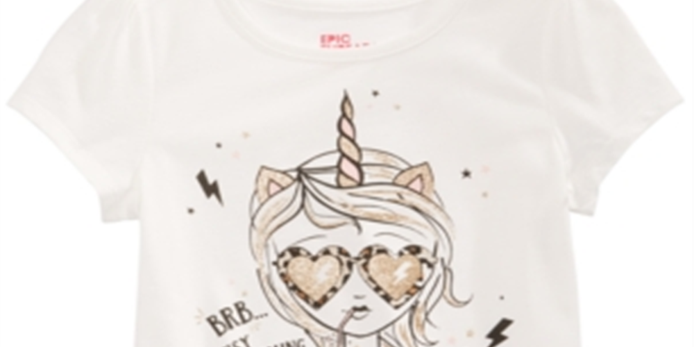 Epic Threads Toddler Girl's Becoming a Unicorn T-Shirt White Size3T