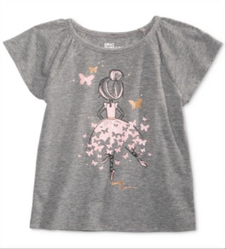 Epic Threads Toddler Girl's Ballerina T-Shirt Gray Size 3T/3