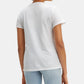 Levi's Women's Short Sleeve Crew Neck T-Shirt Top White Size Large