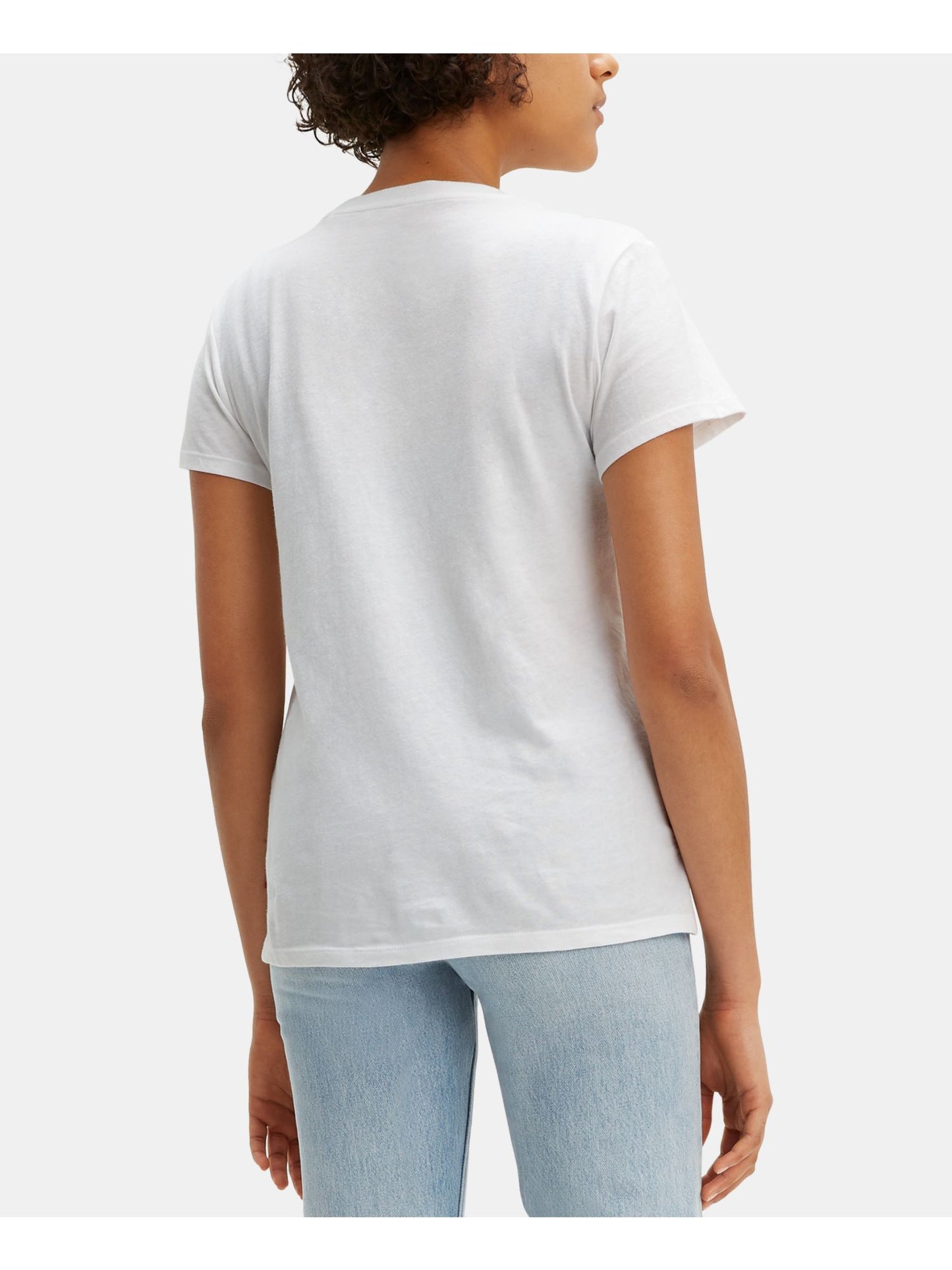 Levi's Women's Short Sleeve Crew Neck T-Shirt Top White Size Large