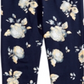 Epic Threads Big Girl's All Over Floral Print Legging -Blue Size M