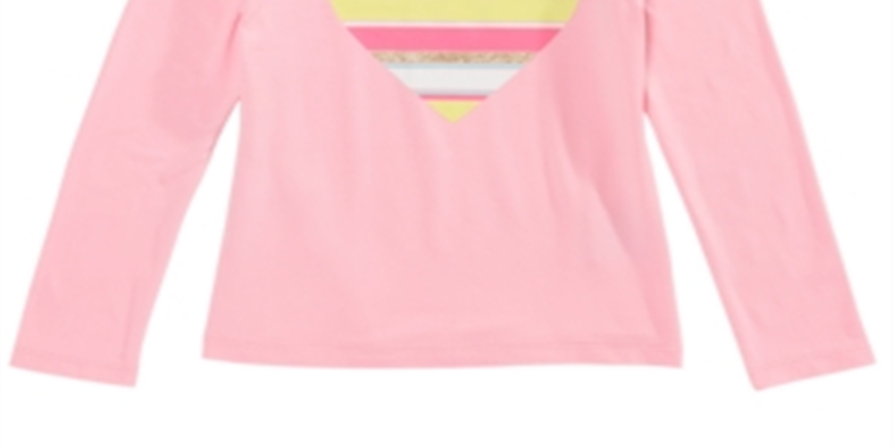Epic Threads Toddler Girl's Striped Heart T-Shirt Pink Size -3T/3