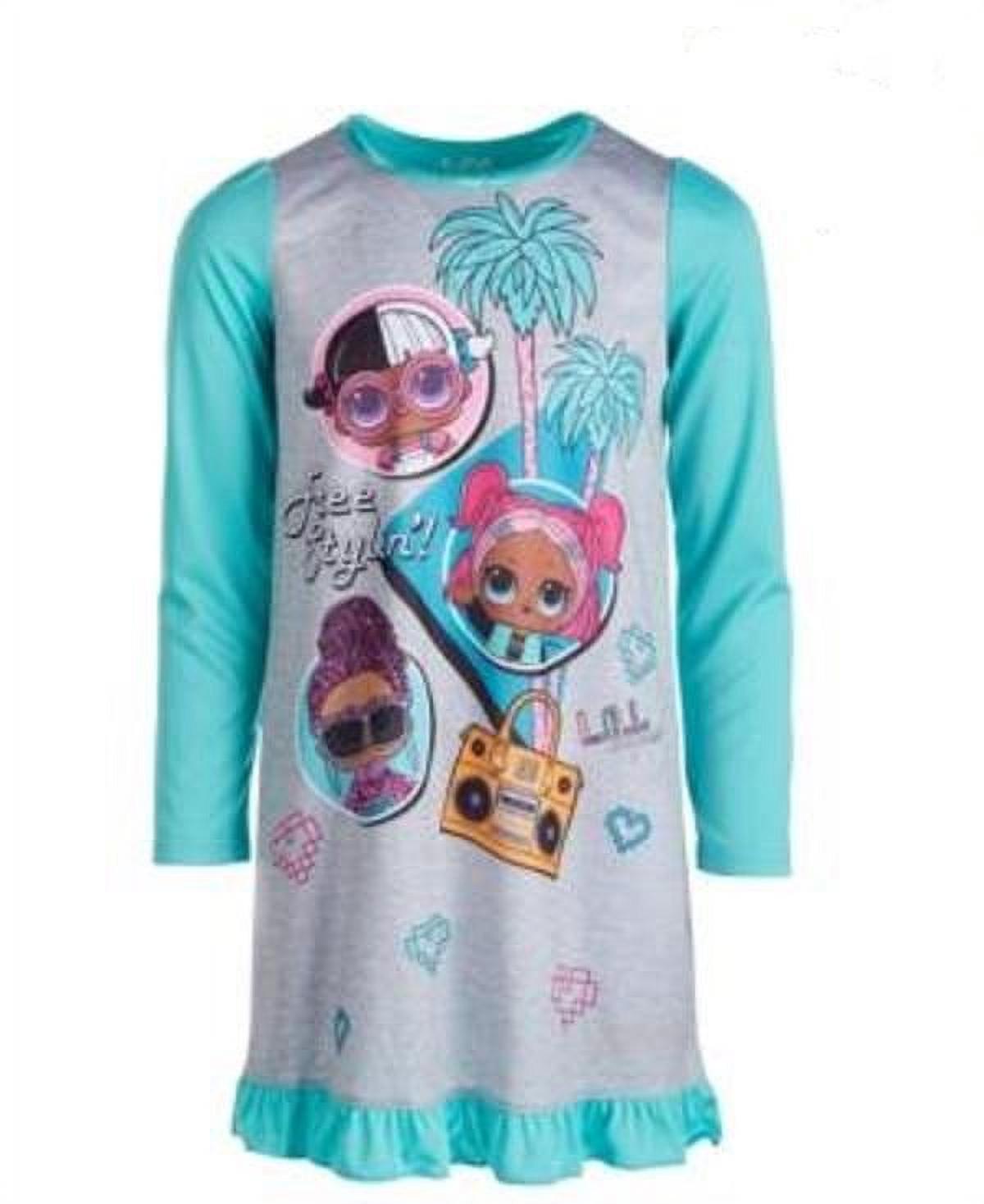 Ame Little & Big Girl's 2 Pc Lol Surprise Nightgown & Sleep Mask Set Blue Size 10