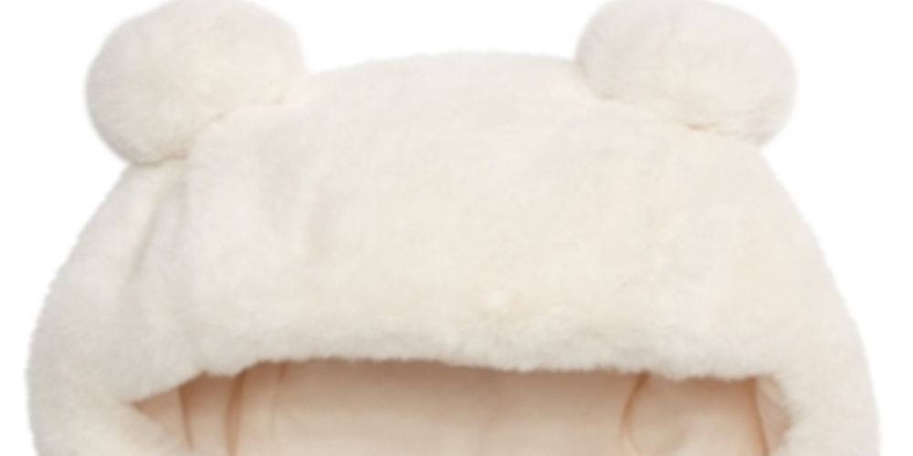 First Impressions Baby Girl's & Boys Faux Fur Pom Pom Hat White Size 6-12