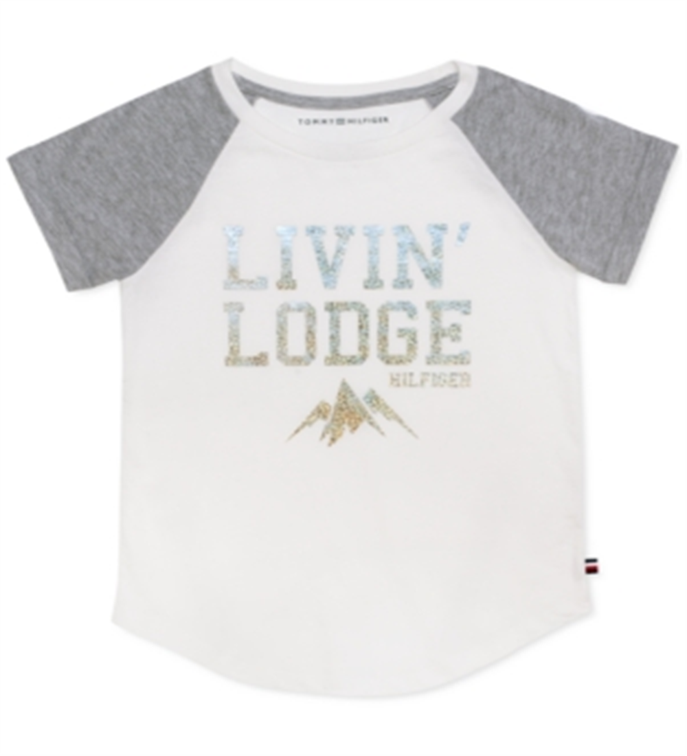 Tommy Hilfiger Big Girl's Cotton T-Shirt White Size M