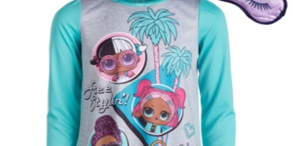 Ame Little & Big Girl's 2 Pc Lol Surprise Nightgown & Sleep Mask Set Blue Size 8