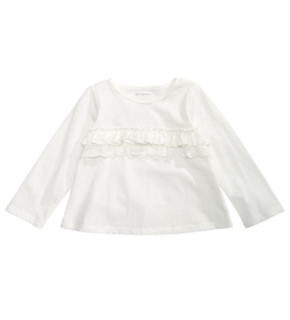 First Impressions Baby Girl's Cotton Ruffled T-Shirt  White Size 3-6M