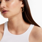 INC International Concepts Women's Cutaway Crewneck Top White Size Large