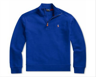 Polo Ralph Lauren Boy's Pullover Sweaters Half Zip Blue Size L (14-16)