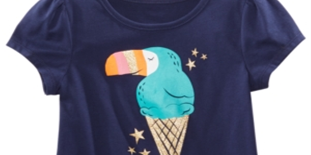 Epic Threads Toddler Girl's Graphic-Print T-Shirt Blue Size 4T